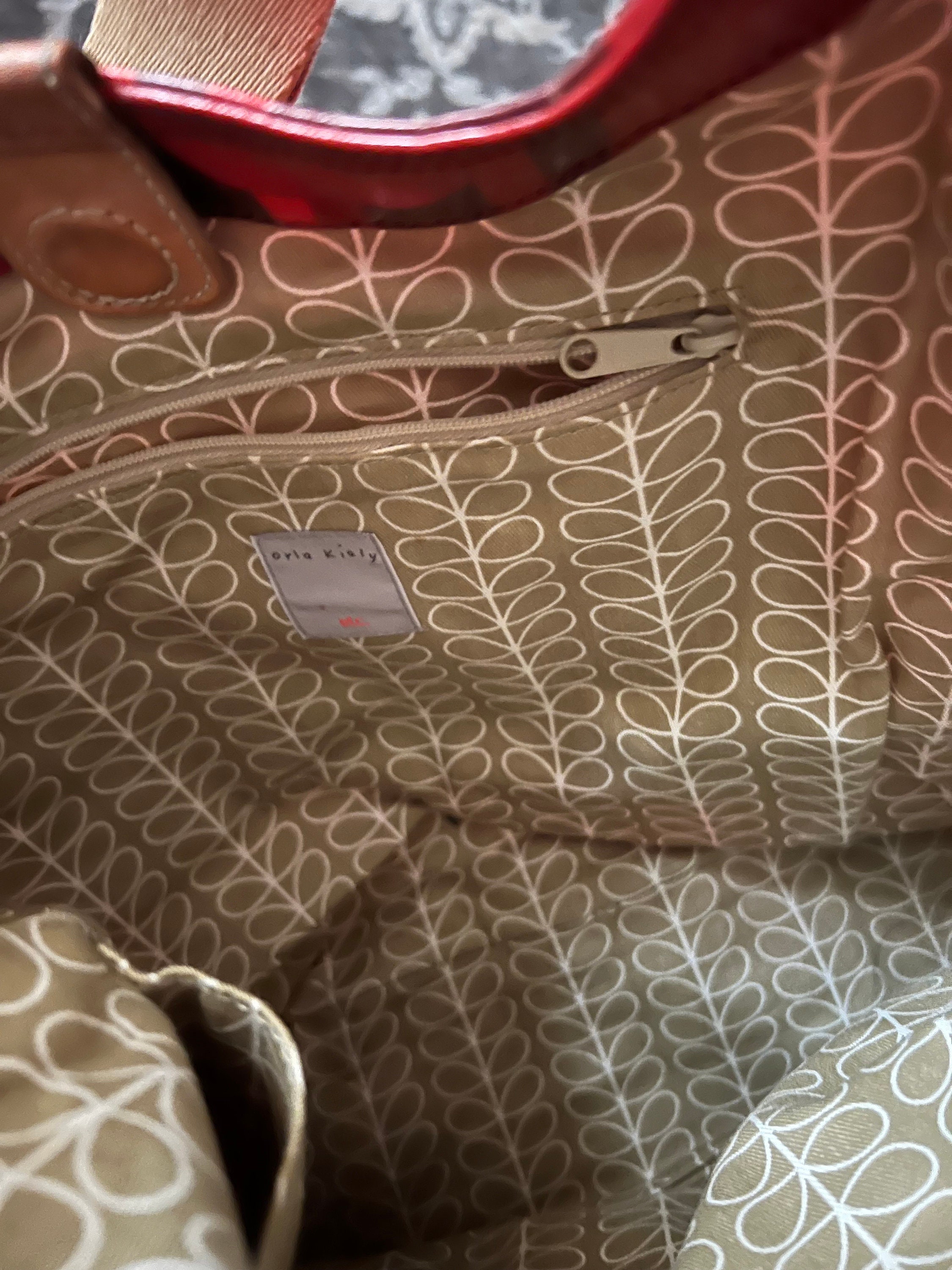 Oral Kiely Iconic Red Floral Coated Canvas Messenger Hobo Bag Etsy