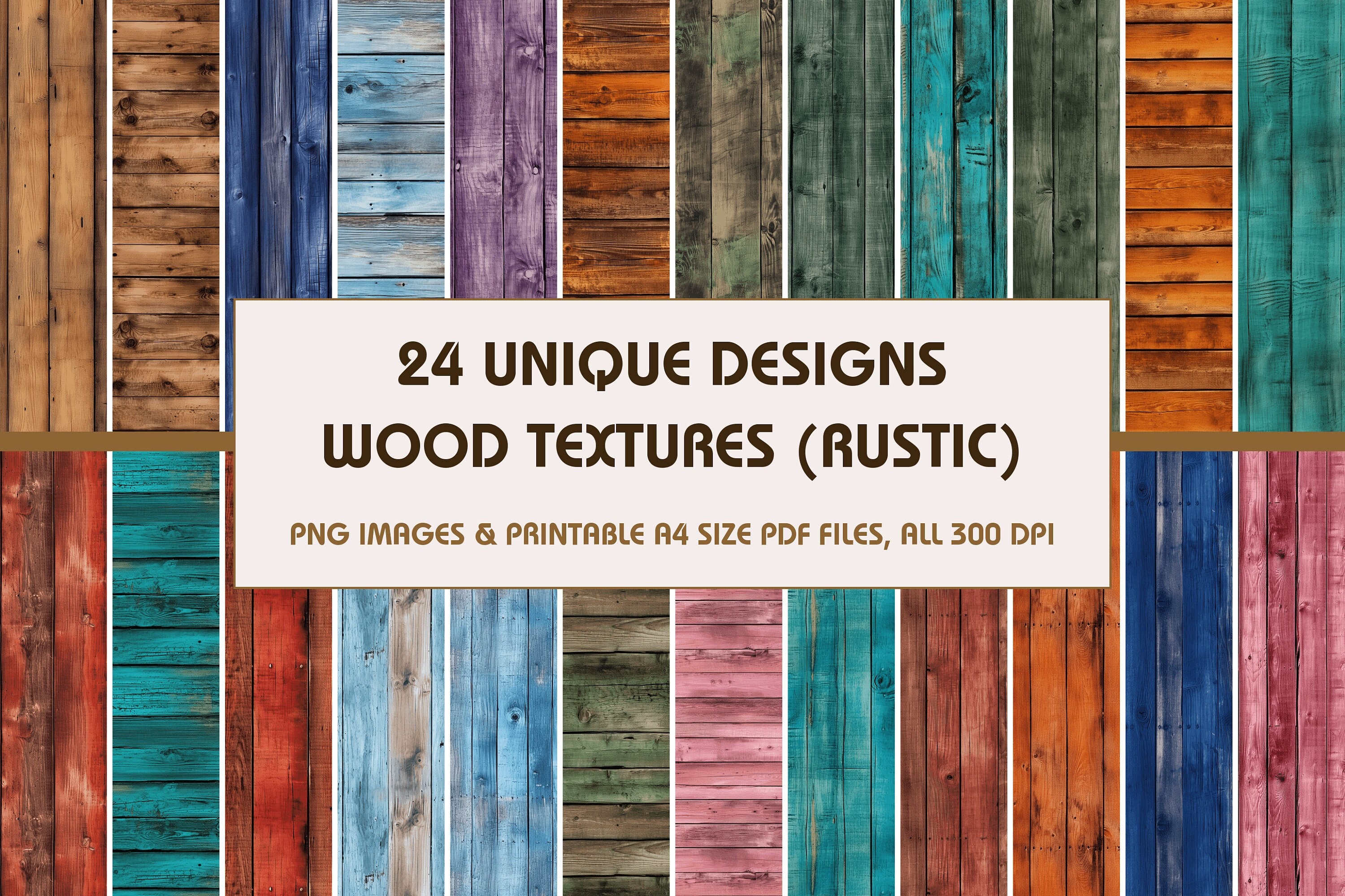 24 Wood Textures (rustic) Dollhouse Wallpaper, Printable Download ...