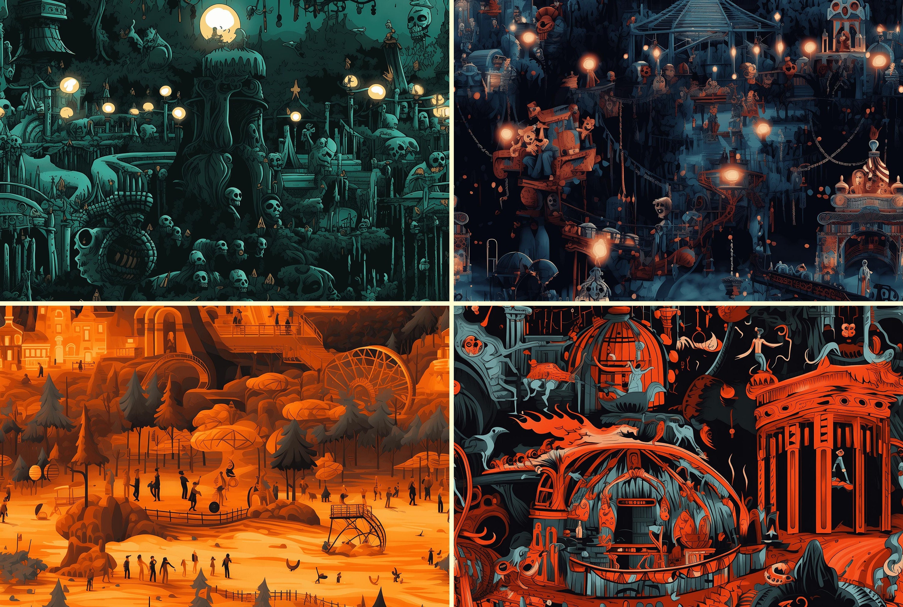 24 Creepy Carnival Dollhouse Wallpaper, Printable Wallpaper Download ...