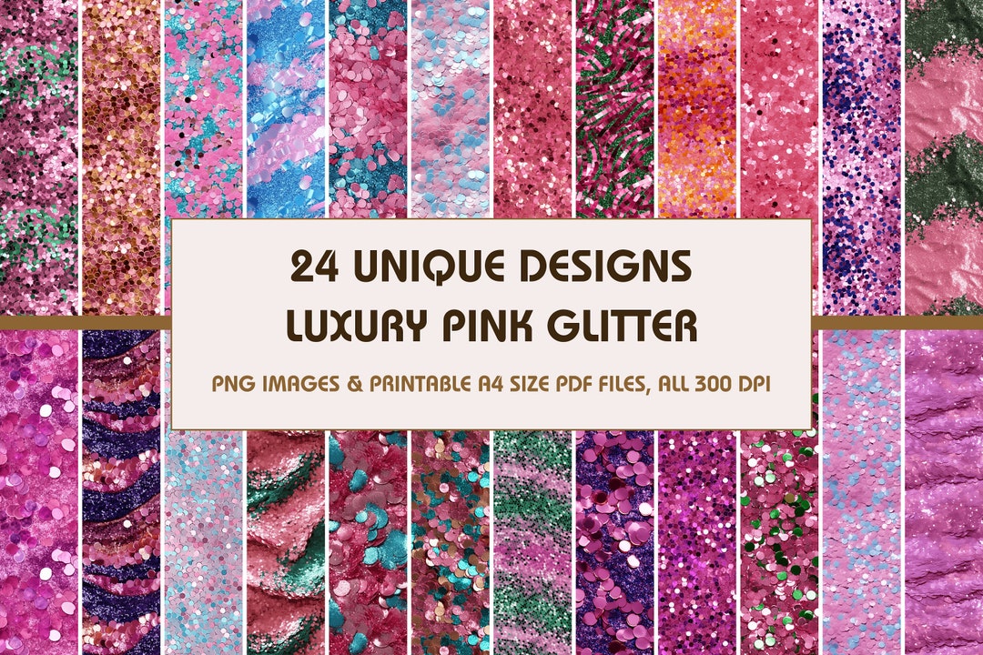 24 Luxury Pink Glitter Dollhouse Wallpaper Printable Etsy