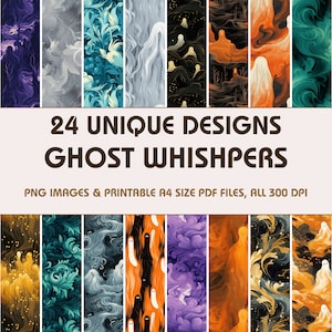 24 Ghost Whishpers Dollhouse Wallpaper, Printable Wallpaper Download, Miniature Wallpaper, Digital Download 1:12 Scale Dollhouse Floor