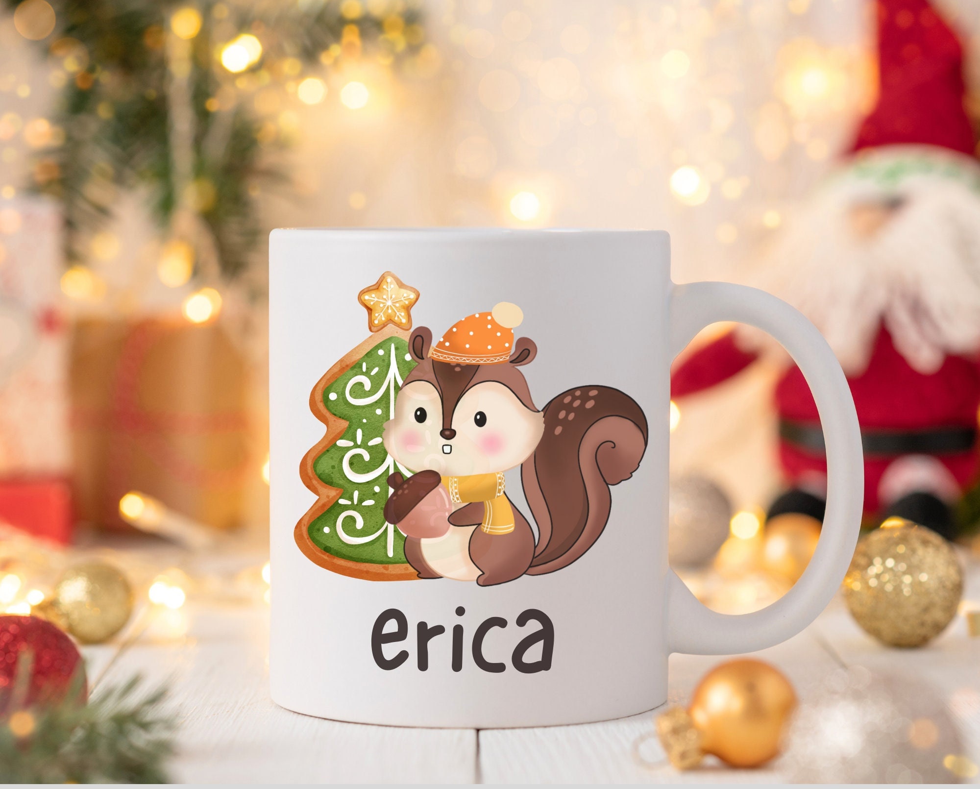 Discover Personalized Christmas Mug for Kids, Cute Christmas Mug from Mom Secret Santa Gift