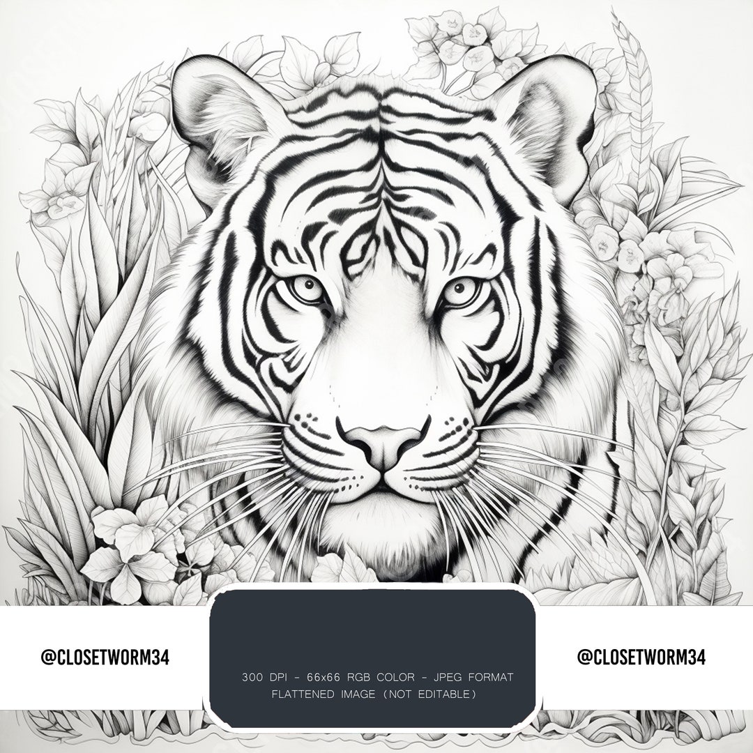 Adult Coloring Pages,tropical Animal Coloring Art - Etsy