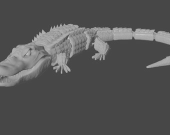 Articulated 3D Printed Crocodile,STL