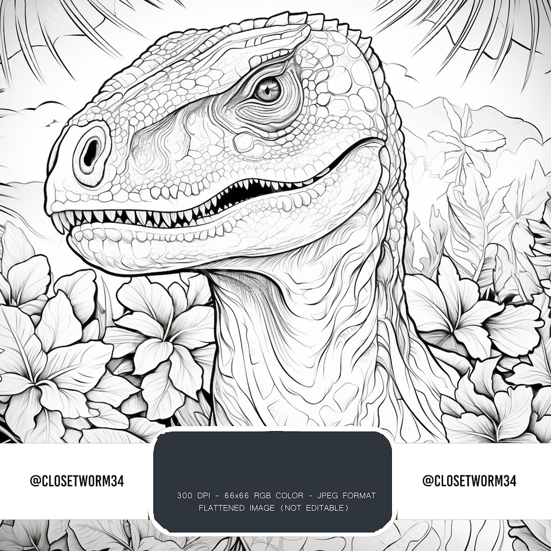 Adult Coloring Pages, Tropical Animal Coloring Art Etsy