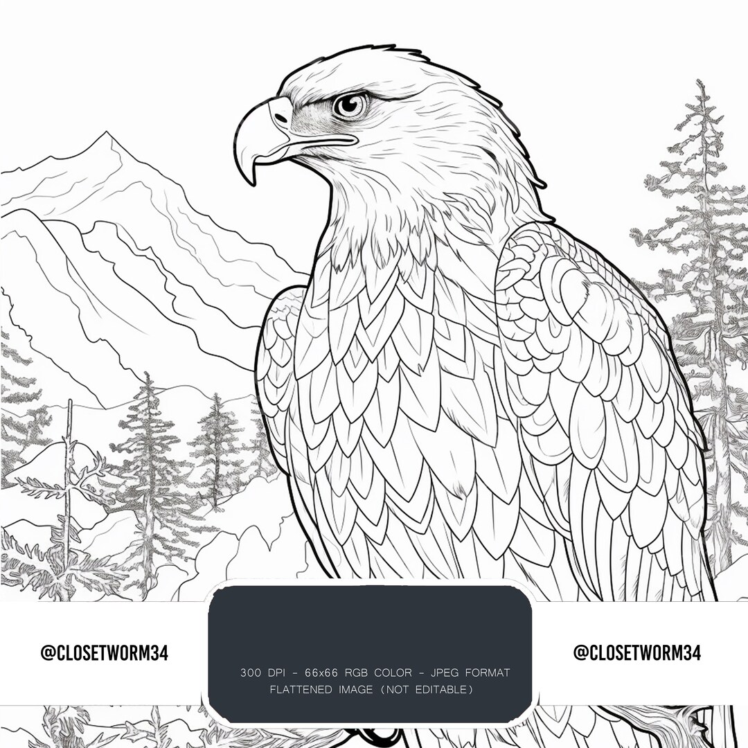 Adult Coloring Pages, Tropical Animal Coloring Art Etsy