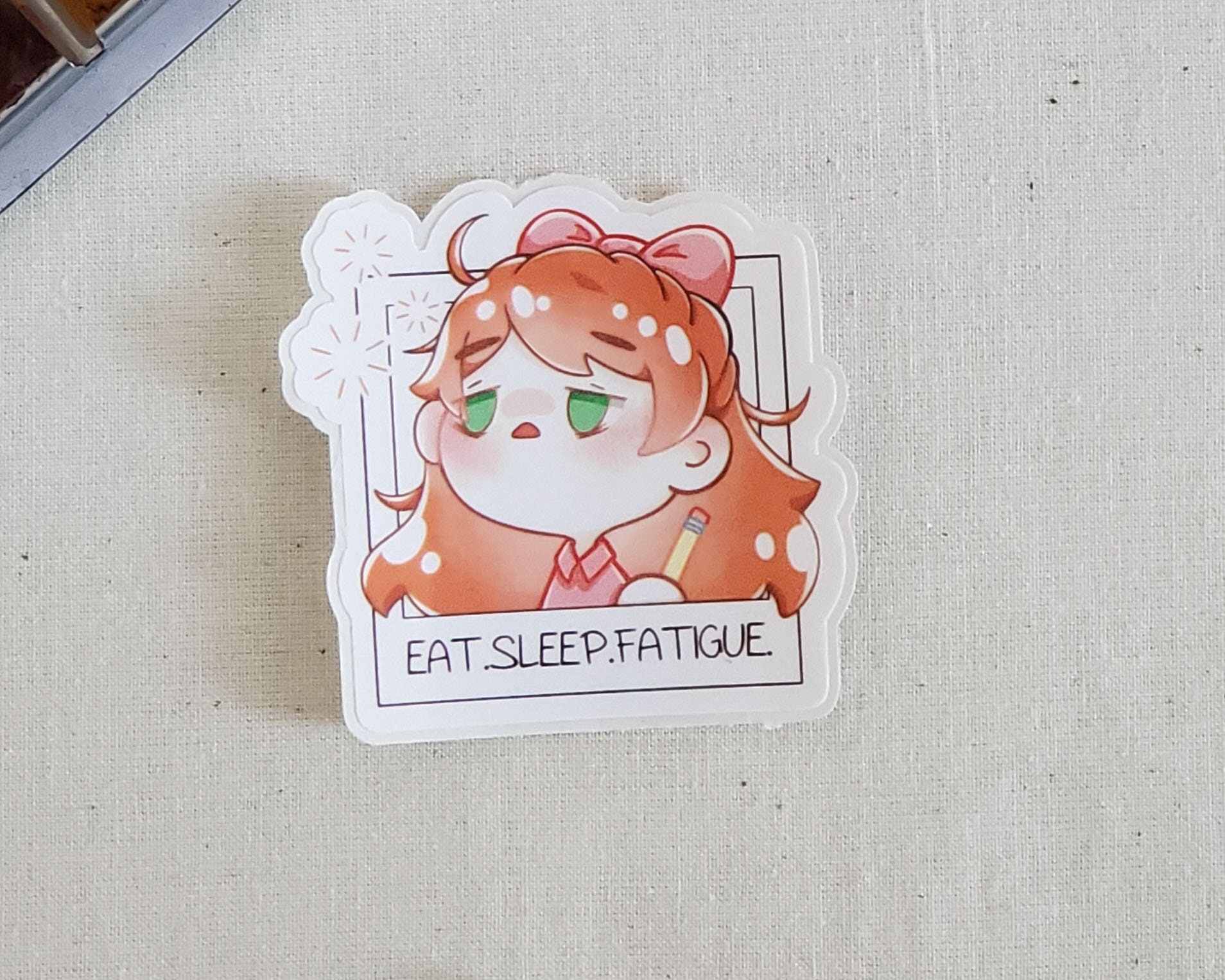Eat.sleep.fatigue Stickers / Food Sticker / Weatherproof Stickers - Etsy