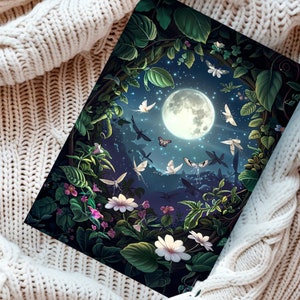 Magie Mondschein Karte Geburtstagseinladung Geschenke Mädchen Tochter Nichte Etheral Art Geschenkpackung magischer Karten, Goblinkern Whimsigoth