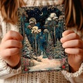 Enchanted Christmas Forest Winter Cards Christmas 2024 Gift, Magical Winter Wonderland, Personalised Illustrated Xmas Birthday Stationary
