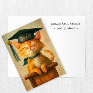Carte personnalisée de remise des diplômes Félicitations pour l'obtention de votre diplôme, carte universitaire, remise des diplômes, bravo, papeterie pour carte Fier de vous image 4