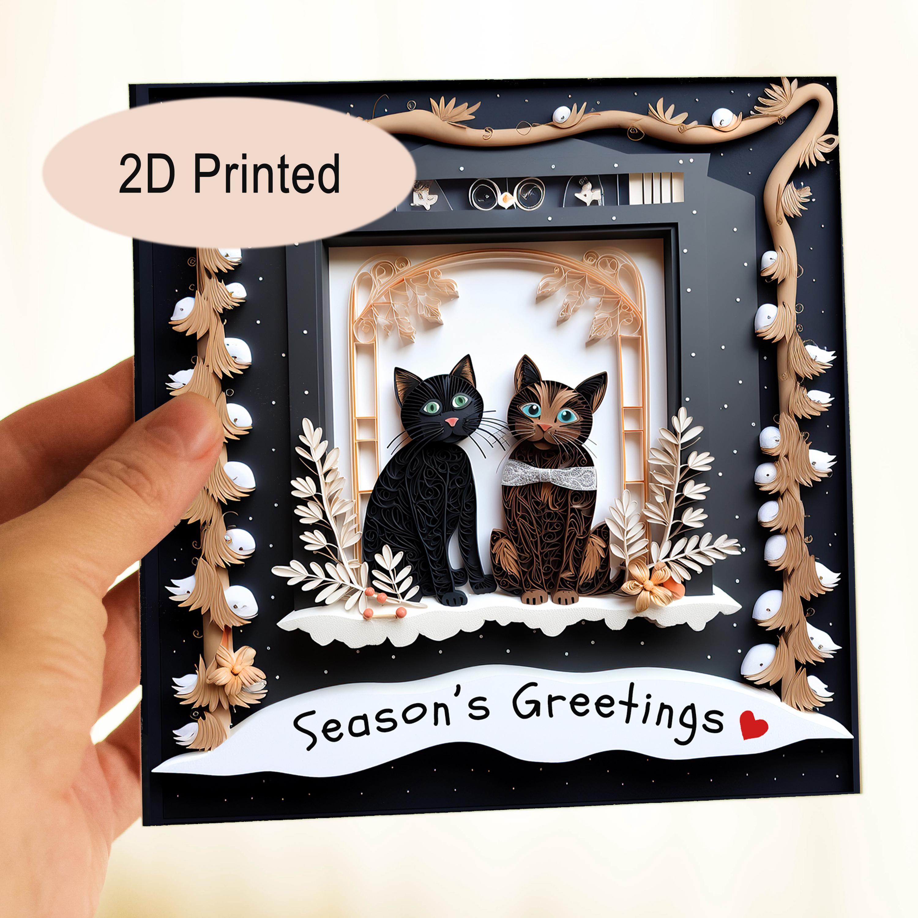 黒猫好きの方への2025年クリスマスプレゼント、窓辺の猫たちの