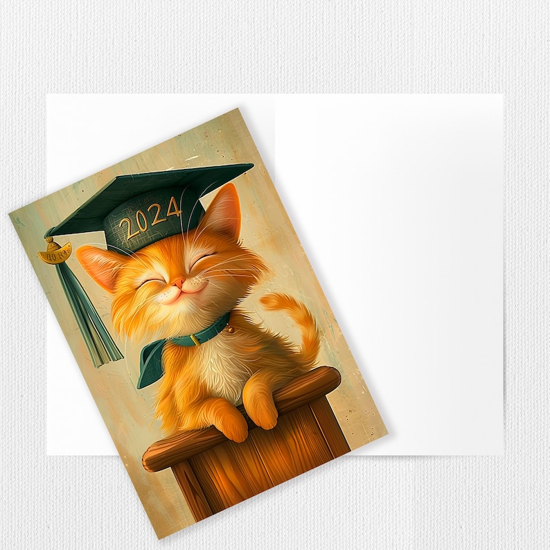 Carte personnalisée de remise des diplômes Félicitations pour l'obtention de votre diplôme, carte universitaire, remise des diplômes, bravo, papeterie pour carte Fier de vous image 3