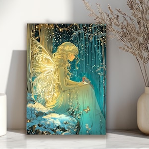 Fairy & Robin Birthday Greeting Card, Personalised Gift for Fairy Lovers, Illustrated Fairies Unique Stationary