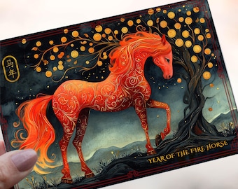 Year of the Horse Money Wallet 2026, Money Tree Cash Gift Holder, Luxury Red Envelope Alternative, Fits Note Bills Flat, Lunar New Year