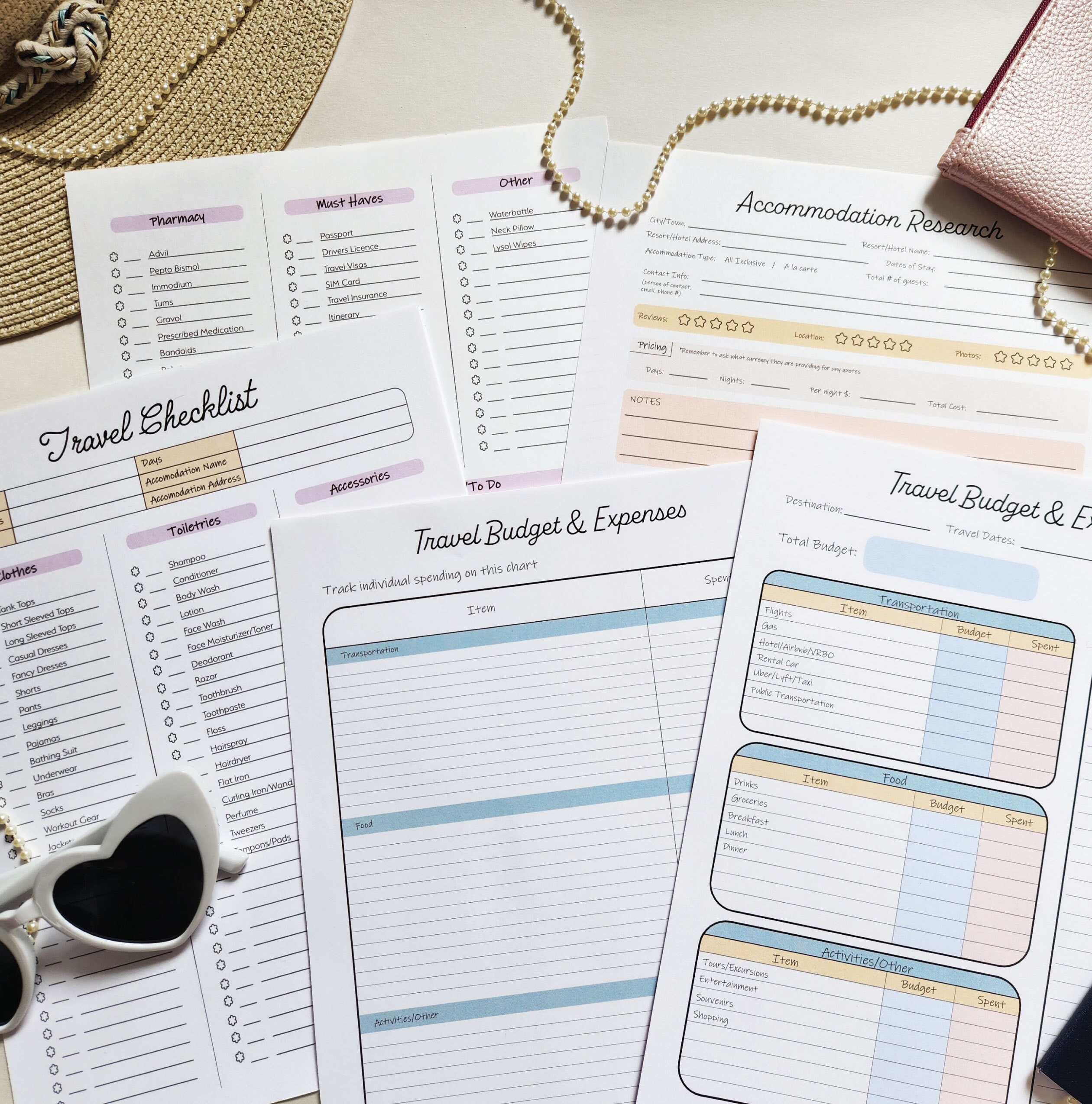 Group Travel Planner Template Printable Trip Planner Digital Travel ...