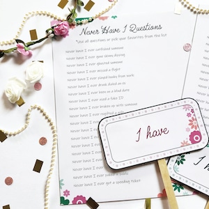 Bachelorette Party Game Never Have I Ever Paddles Drink if Game Bachelorette Activity Hen Party Drinking Game Girls Night Printable Activity