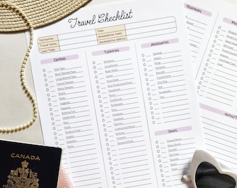 Packing List Vacation Printable Trip Checklist Customizable Packing Checklist Travel Packing List Digital Packing Checklist Vacation Planner