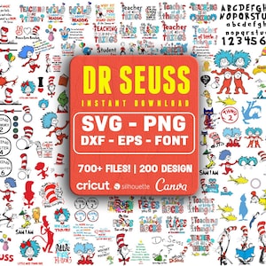 Layered Svg Files, Thing 1 - Thing 2 Svg, Font Files, Svg For cricut, Clipart, High Quality Thing 1 - Thing 2 Png, Instant Download
