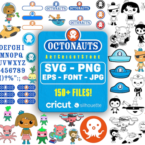 Octanauts svg, Octanauts png, Octonauts Clipart,  Octonauts birthday svg, Octonauts birthday svg for cricut, octonauts font, Instant