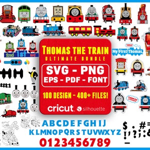 Thomas the Train SVG bundle, High Quality PNG, Thomas and Friends Svg, Thomas the Train Font, Svg For Cricut, Layered Files, Instant