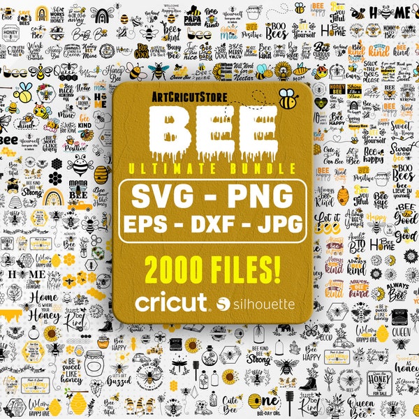 Mega Bee Svg, Bee Clipart, Honeycomb Bee Svg for cricut, Bee Kind, Bee Hive Svg, Bee Png, Layered Files, Instant Download