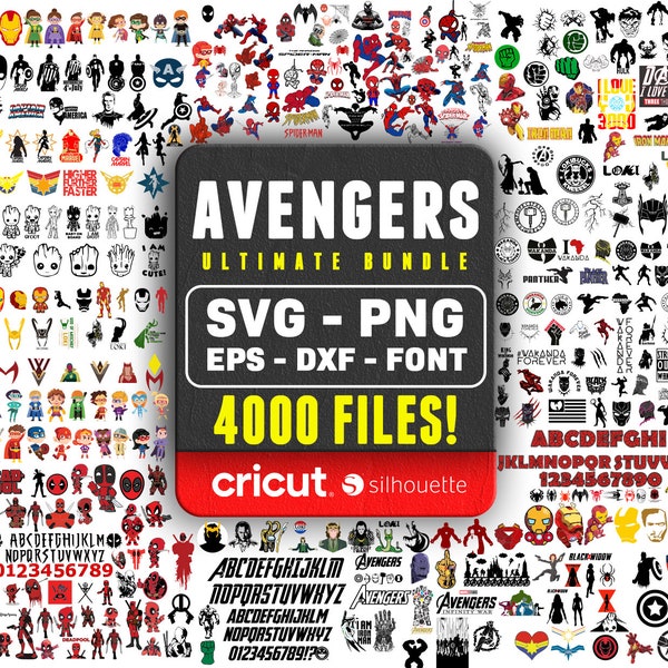 Superhelden SVG, Captain America SVG Bundle, Superhelden Png, Superhelden Team Clipart, Iron Man, Hulk, Thor, SVG für Cricut, Instant Download
