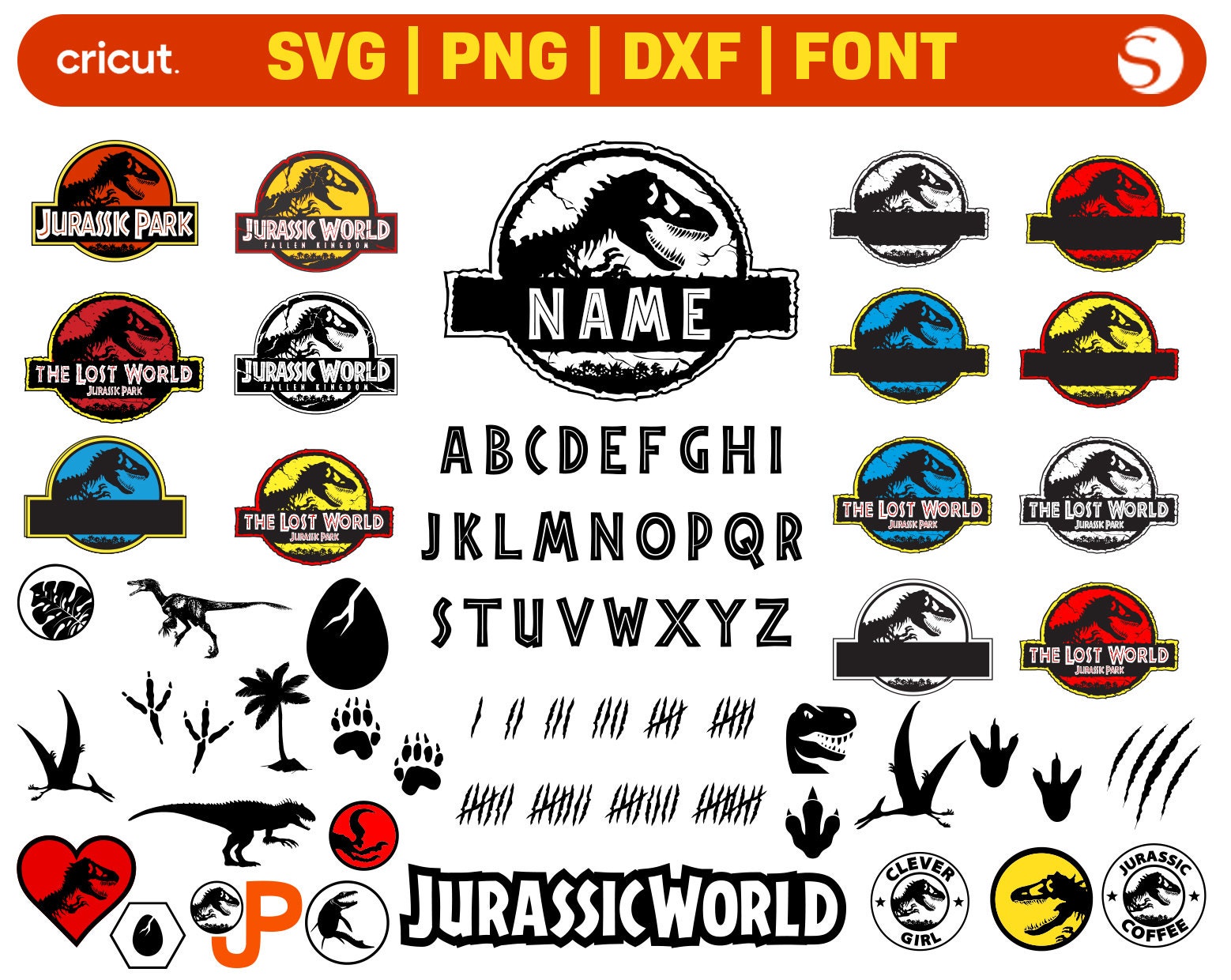 Jurassic Park Svg Bundle, Jurassic World Svg, Jurassic Park Png Files ...
