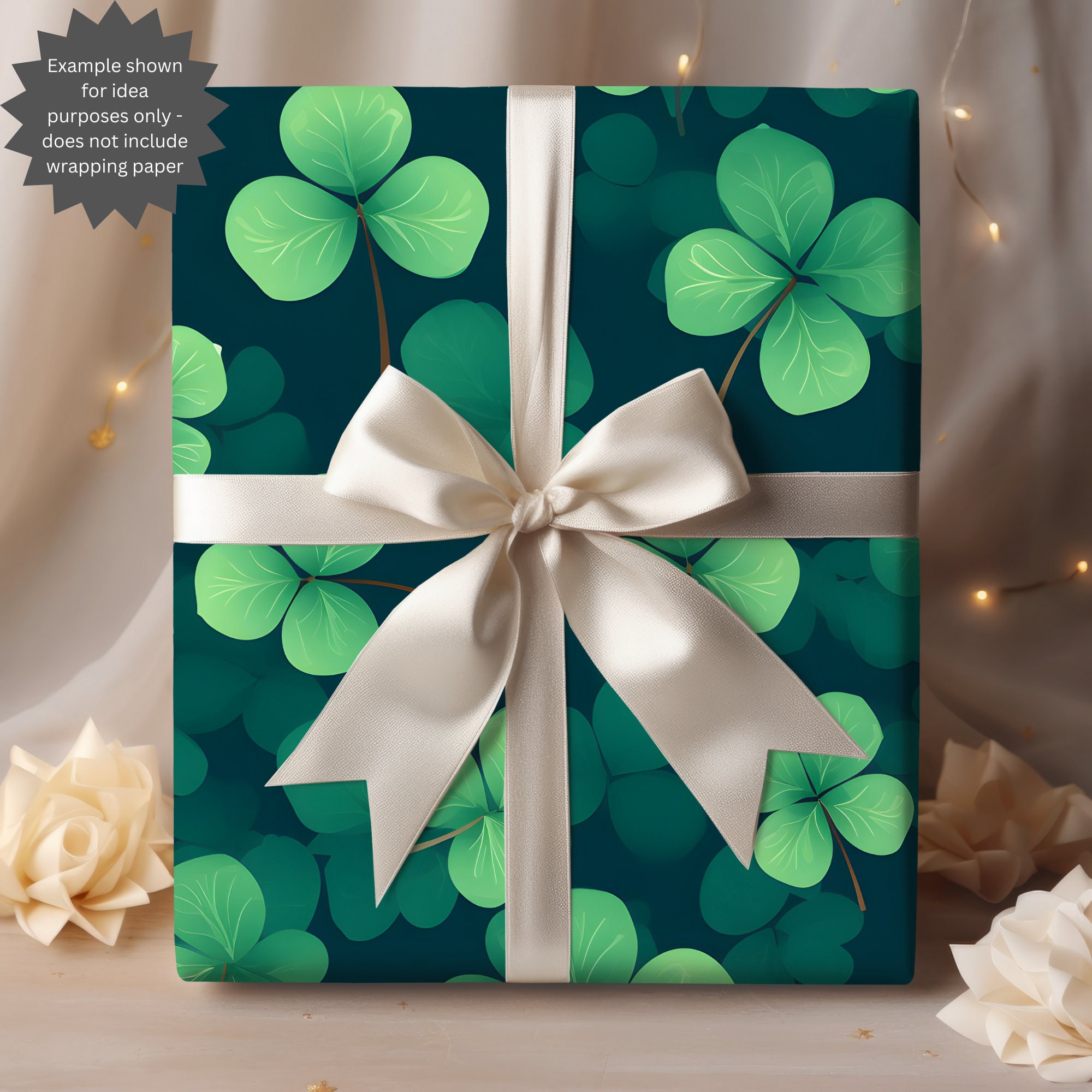 Lucky Shamrocks Printable Background Scrapbook Papers, 12x12 Seamless ...