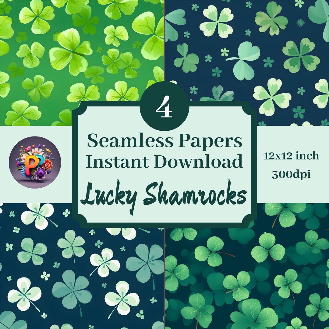 Printable Scrapbook Shamrocks