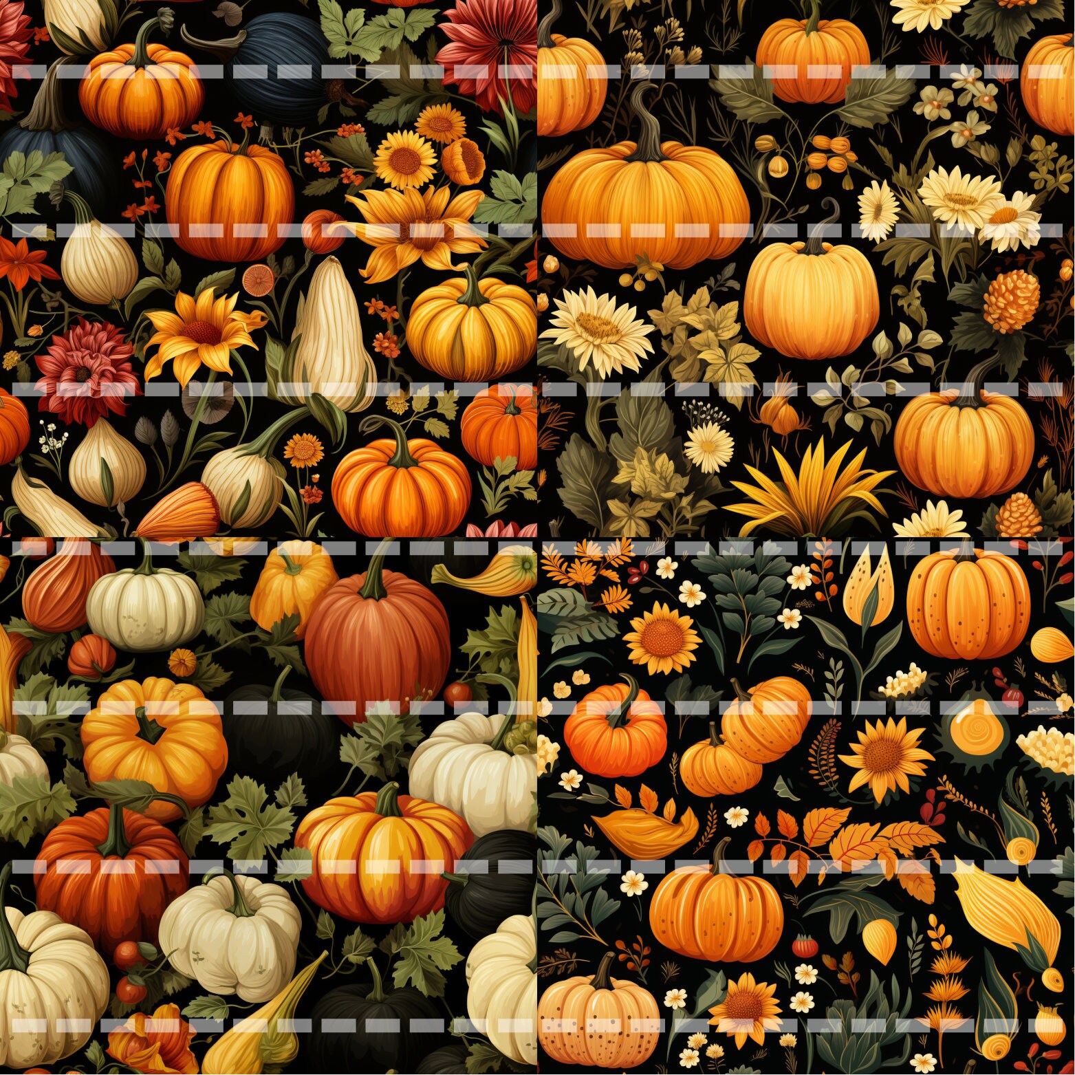Fall Pumpkins Digital Paper, Printable Background, Scrapbook Papers ...