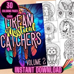 Mystische Traumfänger Malvorlagen, Traumfänger, Indianer Malbuch, Ausmalbilder, Dreamcatcher