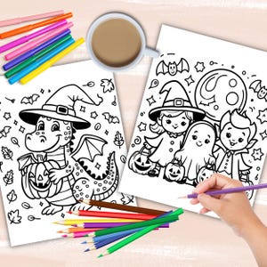 Easy Halloween Coloring Book for Kids, Large Print Halloween Coloring ...