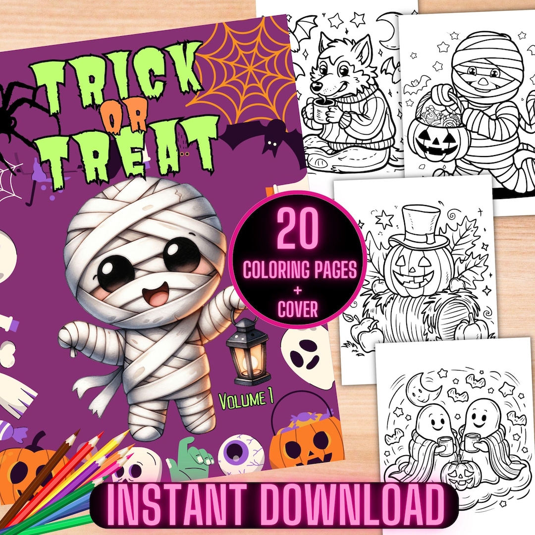 Easy Halloween Coloring Book for Kids, Large Print Halloween Coloring ...