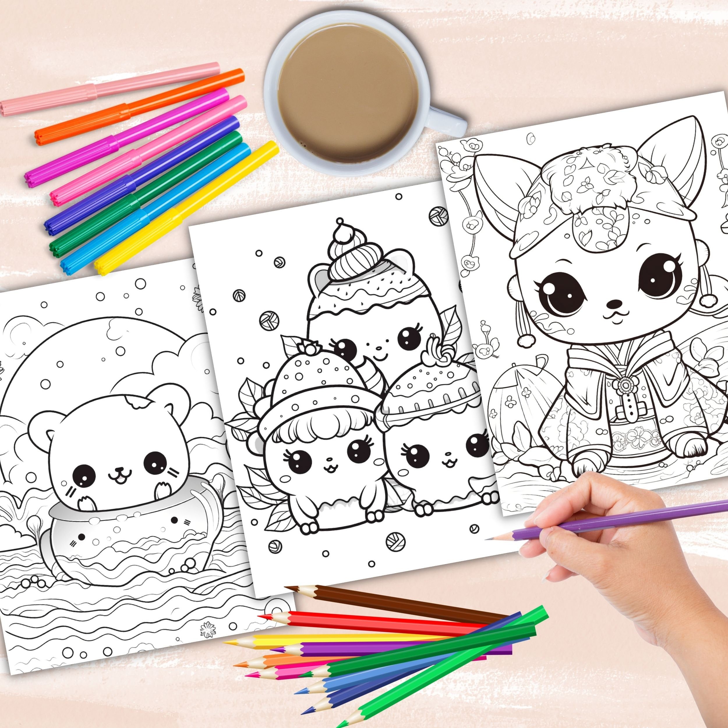 cute kawaii coloring pages – Image 12