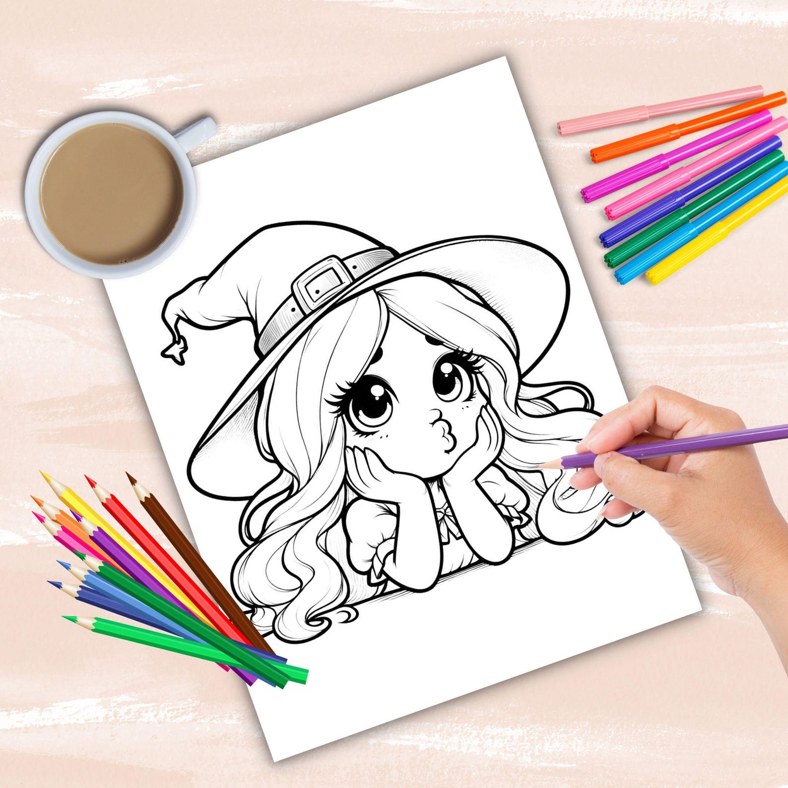 Funny Witch Coloring Book, Funny Halloween Coloring Pages for Kids ...