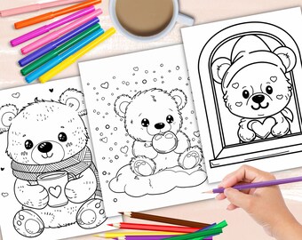 Libro da colorare di San Valentino, pagine da colorare di