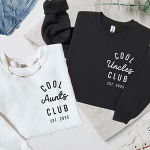 Custom Cool Auntie Cool Uncle Shirts,Matching Aunt Uncle Sweatshirt, Aunt Uncle Birthday Shirt, Christmas Gift, Baby Reveal Announcement
