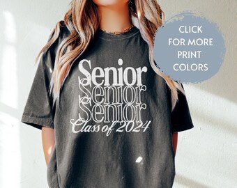 Comfort Colors Custom Senior 2024 Shirt Tote, Graduation Class of 2024 Hoodie, Senior Gift Graduation, Graduation Shirt, School Grad Shirt