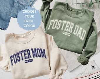 Custom Matching Foster Mom Foster Dad Sweatshirt Hoodie Shirt, Foster Mom Gift, Mother's Day Gift, Father's Day Gift, Foster Adoption Shirt