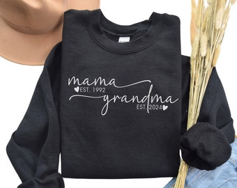 Personalized Mama Grandma Sweatshirt, Promoted to Grandma Shirt, Mom Nana Shirt, Great Grandma Shirt, Mother's Day Shirt, Gift for Grandma