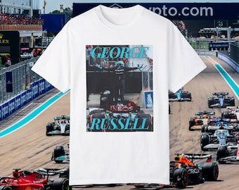 Comfort Colors George Russell f1 T shirt, Mercedes shirt, Racing Team shirt, RUS63 Top, Grand Prix Shirt, Driver Tee
