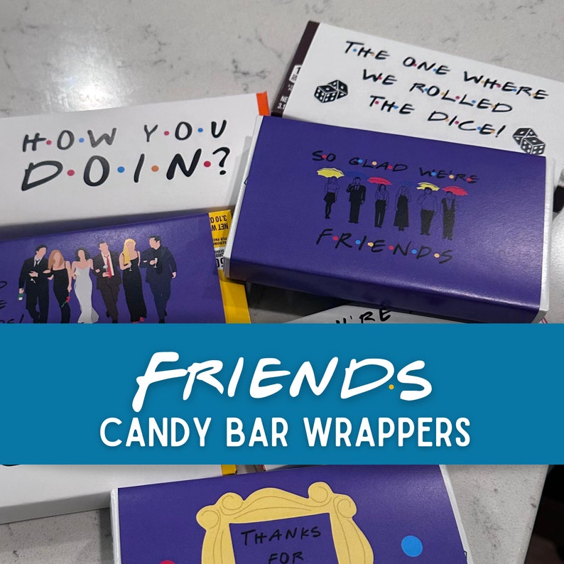 Friendsgiving Candy Bar Wrappers Digital Download - 8 Styles! - Etsy