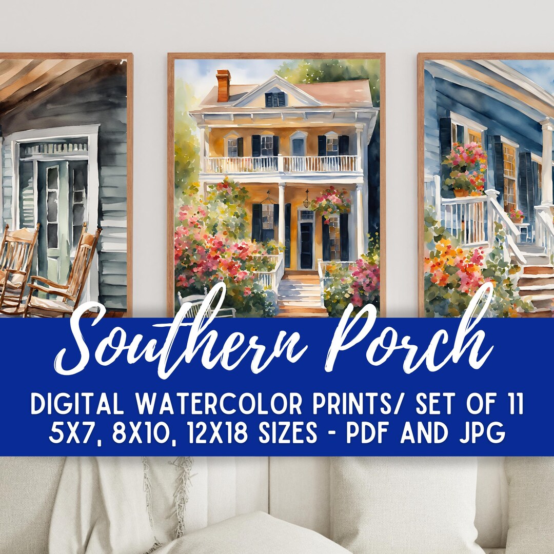 Southern Porch Hospitality Prints - 5x7 8x10 12x18 JPG and PDF Instant ...