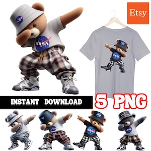 Urban Teddy Bear Designs PNG | Urban Trap Designs | Fantasy Fan Art | Instant Digital Downloads | Sublimation | Gangster Designs | PNG |