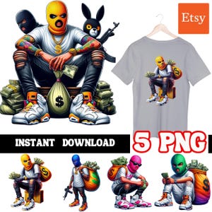 Ski Mask Man Png | Gangster Trap | Plug Mafia | Mob Crime Criminal | Thief Vagrant Png | Street Rap Rapper | Hip Hop Art | Hustling Tattoo |