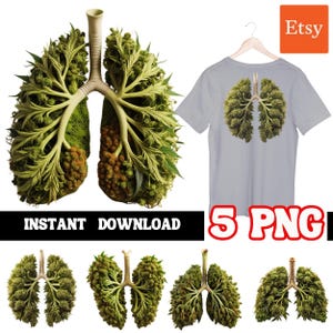 Marijuana Png | Lungs Png | Bud Png | Gangster Fan Art | Digital Designs | Sublimation | Hiphop T-Shirts | 5 PNG |