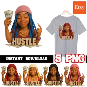Gangster Hustle Girl Png | Gangster Trap Designs | Gangster Fan Art | Instant Digital Downloads | Sublimation | Gangster Png |