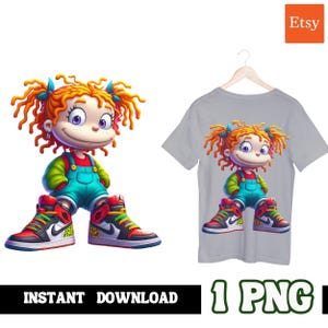 Cute Cartoon Girl | Urban Chibi Girl | Gangster Trap Designs | Gangster Fan Art | Digital Designs | Sublimation | Hiphop T-Shirts | PNG |