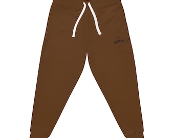 Pantalones deportivos con logo SolStyle / pantalones deportivos marrones / diseño de bolsillo para el sol bordado