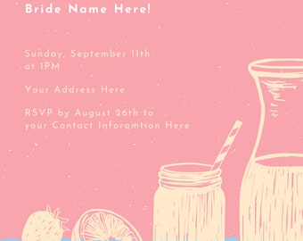 Bridal Shower Invite - Pool Party